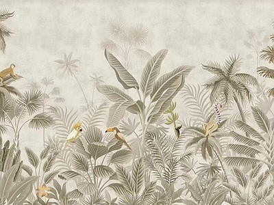 法式复古壁画 花鸟壁画 植物壁画 艺术壁画 法式壁纸 复古壁纸