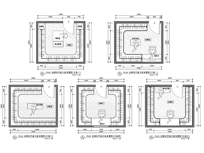 现代轻奢衣帽间 衣帽间多种方案图 别墅主人房衣帽间 豪宅多功能衣帽间 多功能方案衣帽间 施工图