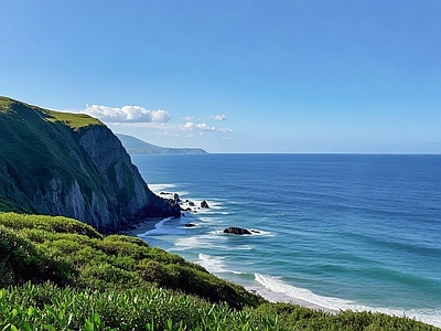 现代风景 海洋 海岸 白天