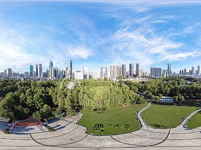 现代简约城市HDR 天空全景 城市全景 白天城市HDR