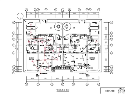 电气图 二层自建房别墅 别墅电 施工图