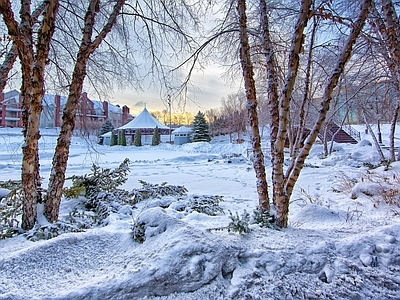 北欧风景 雪景