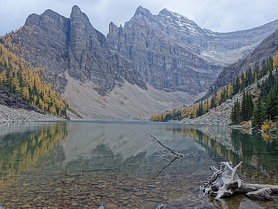 北欧风景 山 群山 湖水