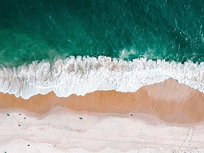 现代风景 海洋 沙滩 浪花