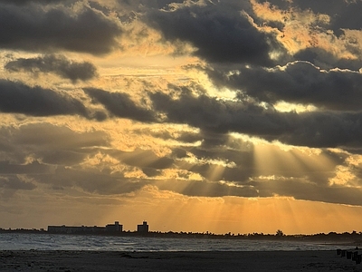 现代天空外景 黄昏天空 夕阳天空