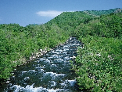 现代风景 河流