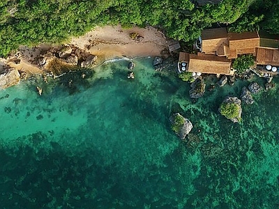 现代风景 俯瞰海景 海洋