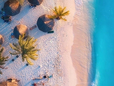 现代风景 俯瞰海景 海洋