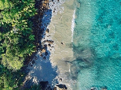 现代风景 俯瞰海景 海洋