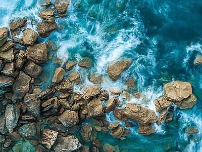 现代风景 俯瞰海景 海洋