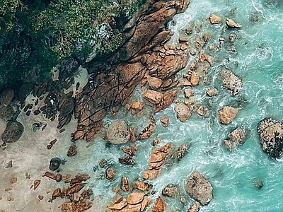 现代风景 海洋 俯瞰海景