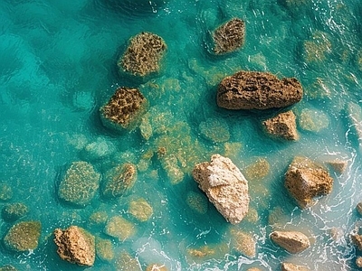 现代风景 俯瞰海景 海洋