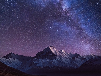 现代风景 雪景 夜景 夜空星海 流星