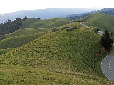 现代风景 山 山路 青山