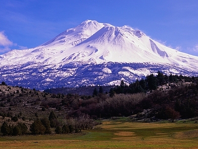 现代风景 雪山 山