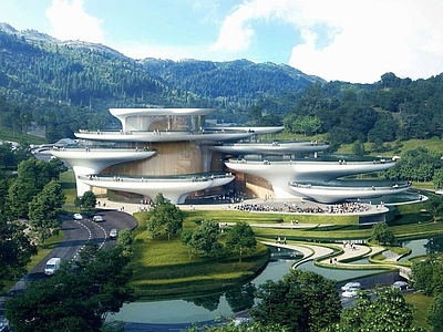 现代风格文化馆