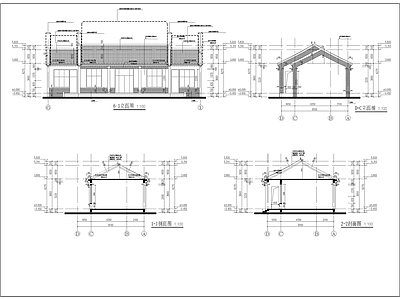 中式别墅建筑 自建房 民宅 独栋别墅 徽派建筑 古建 施工图