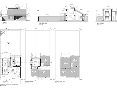 现代别墅建筑 小别墅 二层别墅 农村别墅 独栋别墅 自建房 施工图