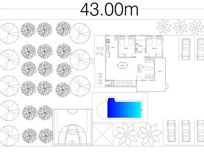 现代别墅建筑 一层别墅 小别墅 农村别墅 独栋别墅 自建房 施工图