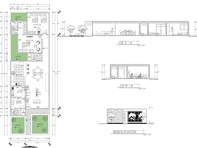 现代别墅建筑 小别墅 农村别墅 自建房 独栋别墅 一层别墅 施工图