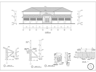 中式新中式四合院 四合院 三合院 乡村建筑 自建房 别墅 施工图