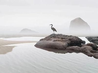 奶油简约挂画 艺术挂画 风景图