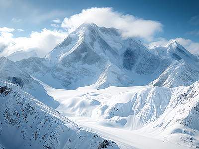 现代风景 雪山自然风景 雪山外景风景 山 雪景