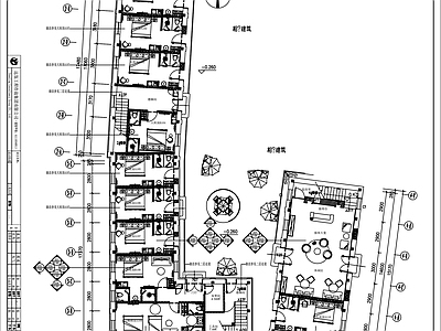 现代简欧酒店 酒店餐厅 酒店厨房 酒店客房 酒店卫生间 酒店客房卫生间 平面图