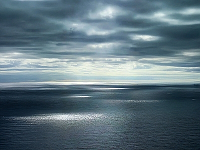 现代风景 海洋 白天 乌云 天空