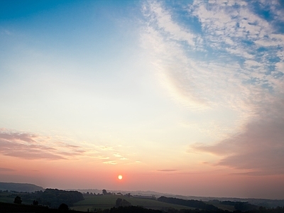 现代天空外景 黄昏天空 清晨天空