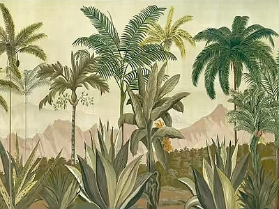 法式美式壁画 山水壁画 儿童房壁画 艺术壁画 植物壁画 法式壁纸