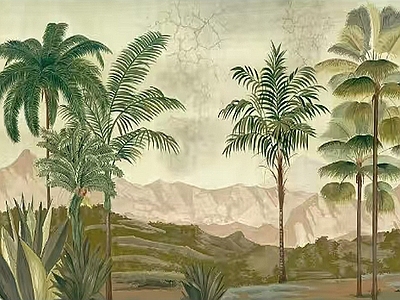 法式美式壁画 山水壁画 儿童房壁画 植物壁画 艺术壁画 法式壁纸