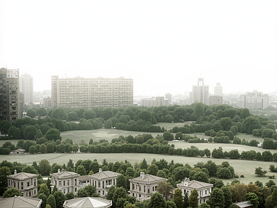 现代意式城市外景 白天城市外景 广场外景 道路外景 城区建筑外景