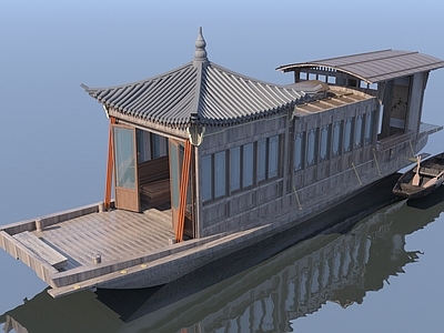 船木船战船三桅帆船老式海船3D模型【ID:1187050765】_知末3d模型网