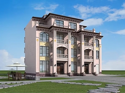 欧式简欧别墅建筑 四层别墅 双拼别墅 农村别墅 独栋别墅 自建房 施工图