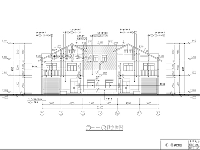 现代住宅楼建筑 现代二层别墅 联排别墅 建筑水电结构 施工图
