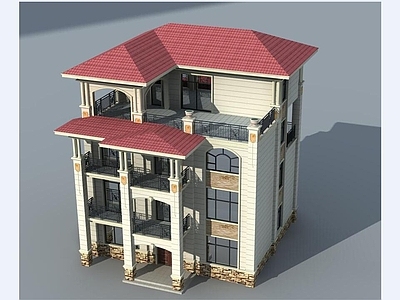 欧式别墅建筑 四层别墅 独栋别墅 自建房 农村别墅 施工图