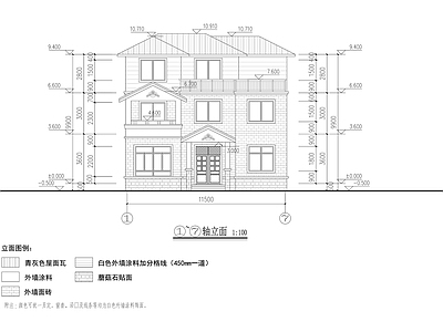现代住宅楼建筑 现代三层别墅 自建房 建筑水电结构 施工图