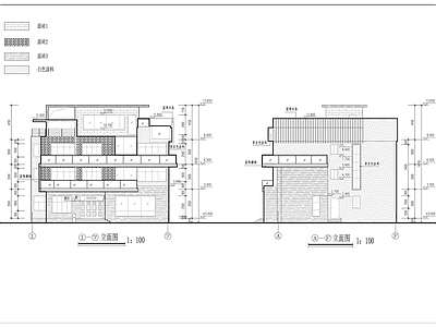 现代住宅楼建筑 现代三层别墅 自建房 建筑结构 施工图
