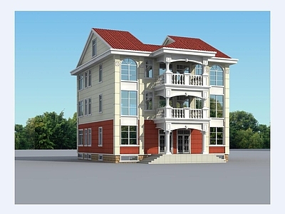 欧式别墅建筑 四层别墅 独栋别墅 自建房 农村别墅 施工图