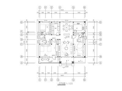 新中式别墅建筑 新中式别墅 一层别墅 农村自建房 建筑结构水电 施工图