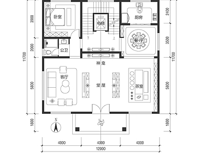 别墅 新中式三层别墅 农村自建别墅 施工图