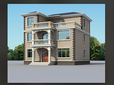 欧式简欧别墅建筑 三层别墅 独栋别墅 自建房 小别墅 农村别墅 施工图