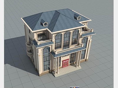 欧式简欧别墅建筑 19X15米 四层别墅 独栋别墅 自建房 农村别墅 施工图