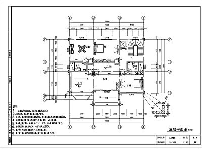 欧式新中式别墅建筑 农村别墅 自建房 独栋别墅 三层别墅 施工图