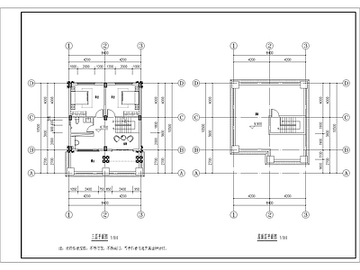 欧式简欧别墅建筑 小别墅 农村别墅 独栋别墅 自建房 三层别墅 施工图