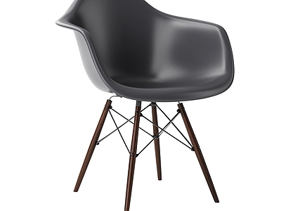 现代北欧餐椅 Vitra Eames 塑料椅 餐椅 扶手椅