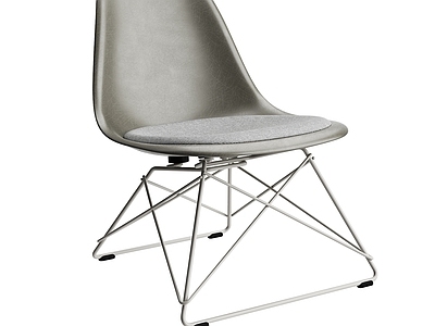 现代北欧餐椅 Vitra 办公椅 伊姆斯椅 塑料椅 不锈钢椅