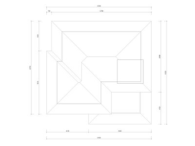 新中式复古别墅建筑 小别墅 农村别墅 三层别墅 独栋别墅 合院别墅 施工图