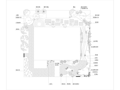 其他景观 别墅庭院景观设计 施工图